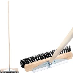 Miotła Geco U400.3 DUO WH, 400 mm, włosie PVC/stal, droga, z trzonkiem