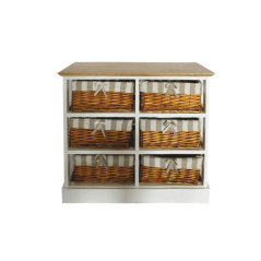 Kommode, Weiß/Honig, GINGER 1