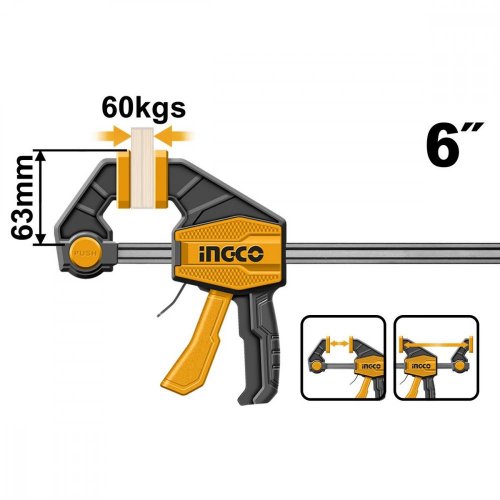Tischler-Schnellspannzwinge 63x150mm INGCO KLC