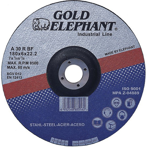 Kotouč Gold Elephant 27A T27 150x6,0x22,2 mm, brusný na kov