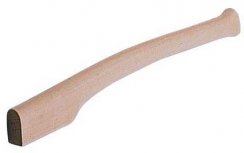 Mâner topor din lemn, modelat, lungime 30 cm