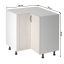 Unterer Eckschrank, Weiß/Nordische Kiefer, ROYAL D90N