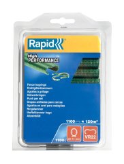 Spona RAPID VR22, PVC zelená, 1100 ks, sponky pre viazacie kliešte RAPID FP222 a FP20, pre drôt 5-11mm