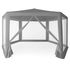 Záhradný pavilónový stan 2x2x2 m s moskytiérou sivý MultiGarden