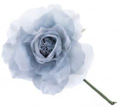 MagicHome Blume, Pfingstrose, blau, Stiel, Blütengröße: 16 cm, Blütenlänge: 24 cm, Packung. 6 Stk