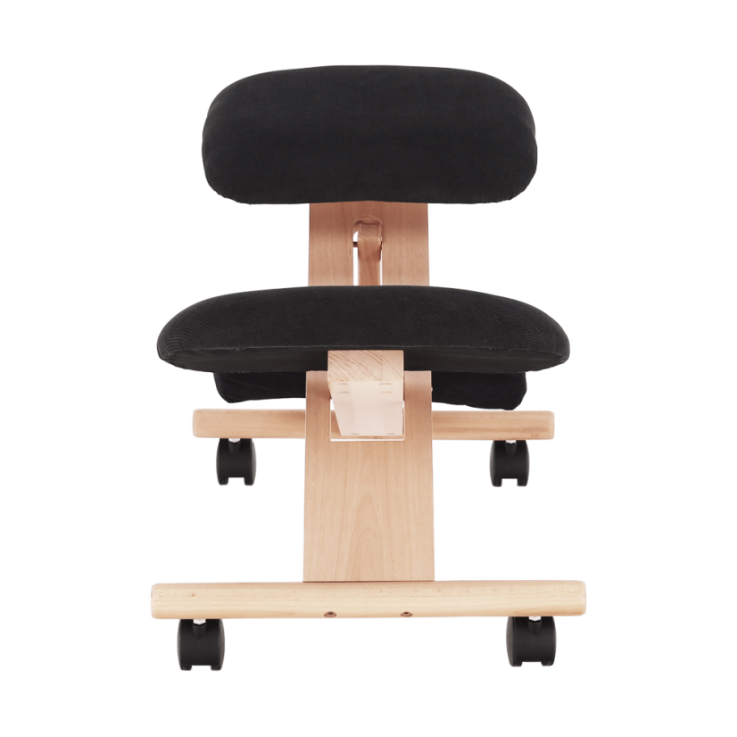 Ergonomska stolica za klečanje, crna/bukva, GROCO