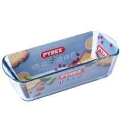 Forma püspöki és királyi kenyérhez, 31x12x8cm, 1,7L, átlátszó üveg PYREX