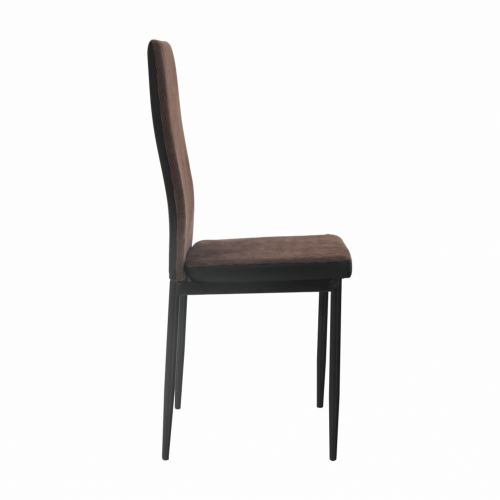 Krzesło do jadalni, ciemnobrązowy/czarny, ENRA