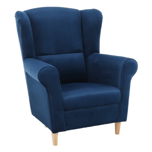 Fotel, tkanina niebieski, CHARLOT