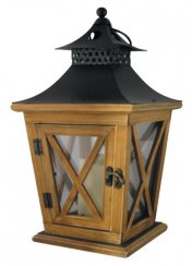 Lampy MagicHome LW8680, 19x19x36 cm, LED, 3xAAA, dřevo