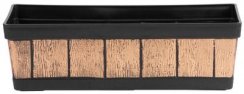 Donica Strend Pro, Woodeff, 15x47x17 cm, złota, skrzynka, imitacja drewna