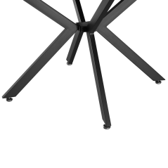 Raztegljiva jedilna miza, svetel hrast/črna, 100x100-140x75 cm, ABERO TIP 1