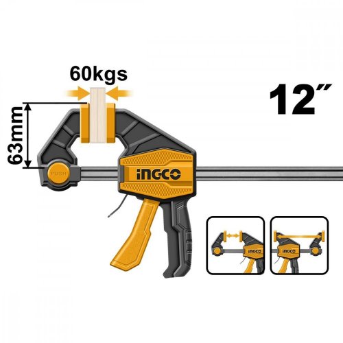 Mizarska objemka hitrovpenjalna 63x300mm INGCO KLC