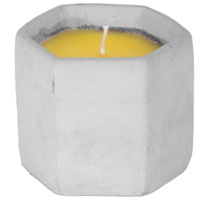 Świeca Citronella, 85 g, cement, 90x75 mm
