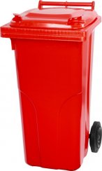 Nadoba MGB 120 lit, plast, červená, HDPE, popelnice na odpad