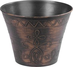 Strend Pro Flower virágcserép, 24,5x19,3 cm, arany, metál hatású