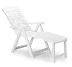 Verstellbarer Stuhl ARIZONA weiß mit Untergestell