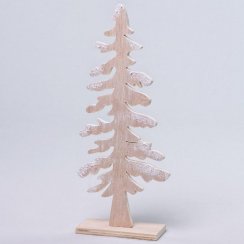 Dekorácia stromček 13x5x30 cm drevo natur