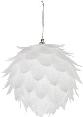 MagicHome Weihnachtsdekoration, Kugel, weiß, mit Glitzer, 10 cm