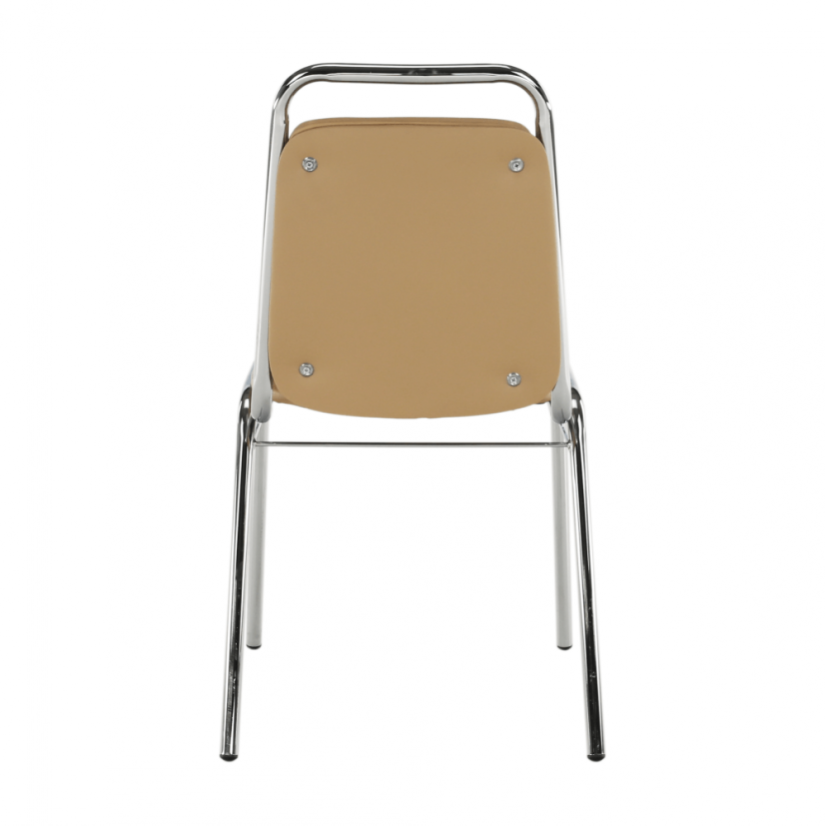 Stolica za sastanke, smeđa eko koža, ZEKI