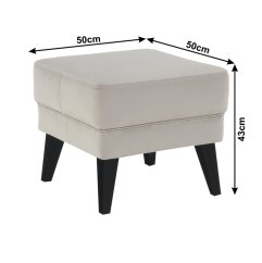 Hocker, creme/schwarz, RODEZA