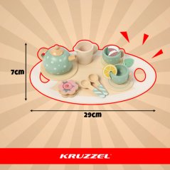 Čajová súprava pre deti zelená Kruzzel 26393