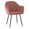 Designové křeslo, růžovohnědá Velvet látka, ZIRKON - AKCE