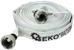 Feuerwehrschlauch 1"/26 mm, 20 m, 8 Stangen mit Enden, GEKO