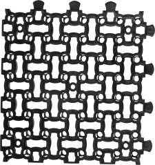Mriežka zatrávňovacia GardenPUZZLE II, 500x500x40 mm, čierna, UV