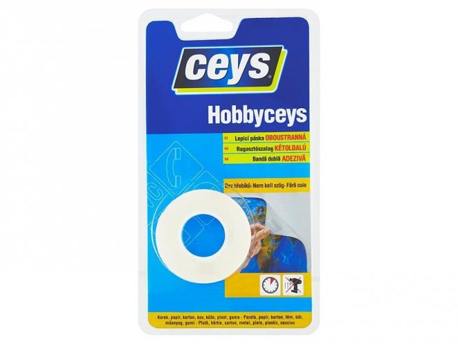 Ceys Hobbyceys Klebeband, doppelseitig, selbstklebend, 2 x 15 mm