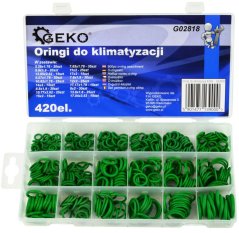 O-gyűrűk készlet légkondicionálóhoz, 420 darab, GEKO