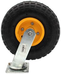 Roată gonflabilă cu rulmenți pentru cărucioare, diametru 270 mm, lățime 80 mm, pivotantă, XL-TOOLS