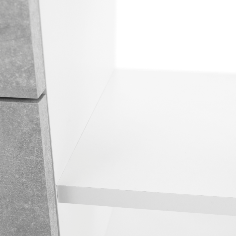 PC-Schreibtisch, Weiß/Beton, NOE NEU