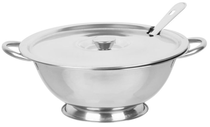 Miska do zupy MagicHome z chochlą, 3 litry, terrina, stal nierdzewna