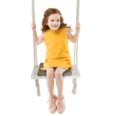 Schaukel für Kinder, weiß/grau, SWING