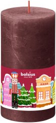 Bolsius Hrestač, cilinder, Božič, 54 ur, 68x130 mm