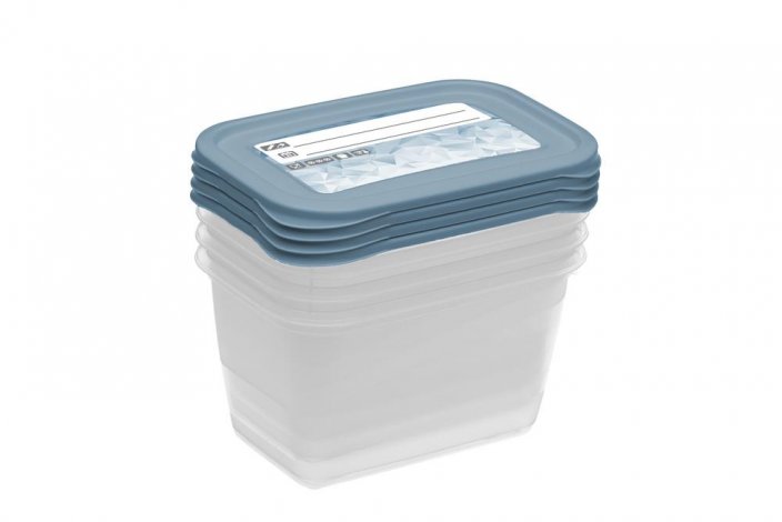 Lebensmittelbehälter UH 4er-Set MAGIC ICE/POLAR UH 0,75 l 15,5x10,5x8,5 cm rechteckig KLC
