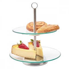 Glaskuchenblech 2 Ebenen 20/25cm rund, Ablage