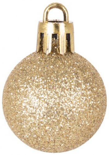 MagicHome božične kroglice, 12 kos, 3 cm, zlate, za božično drevesce