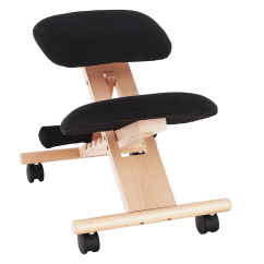 Ergonomischer Kniestuhl, Schwarz/Buche, GROCO