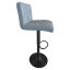 Barhocker, Öko-Leder grau/schwarz, SELEST