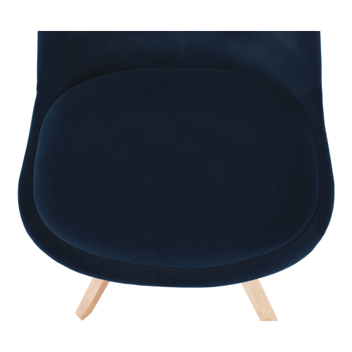Krzesło, niebieski Tkanina Velvet/buk, SABRA