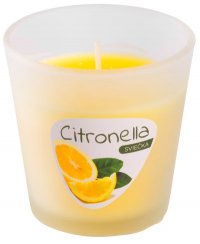 Lumanare cu citronella CG144, repellent, pahar de sticla, 80 g, 80x70 mm