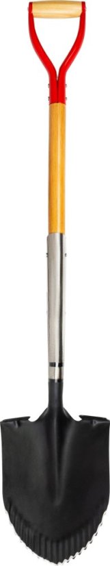 Ásó Strend Pro Premium RedShark, hegyes, fa nyéllel, D 1150 mm