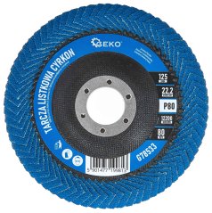 Disc abraziv cu lamele pentru suduri 125 x 22,2, granulație 80 ZIRKON, GEKO (promoție)