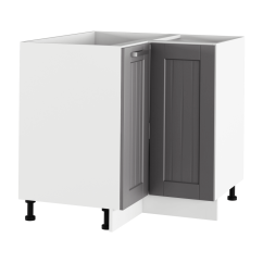 Unterer Eckschrank, dunkelgrau/weiß, JULIA TYP 62