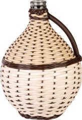 Demižón Strend Pro Cada Wilo, 10 lit. Glas-Demijohn für Wein und Schnaps, geflochtene Demijohn, MIX-Farben