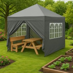 Záhradný pavilónový stan 3x3 m Pop-Up so 4 bočnicami MultiGarden