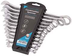 Maulschlüsselsatz, 12-teilig, 6-22 mm, Kunststoffhalter, XL-TOOLS