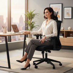Ergonomická otočná kancelárska stolička s nastaviteľným opierkou